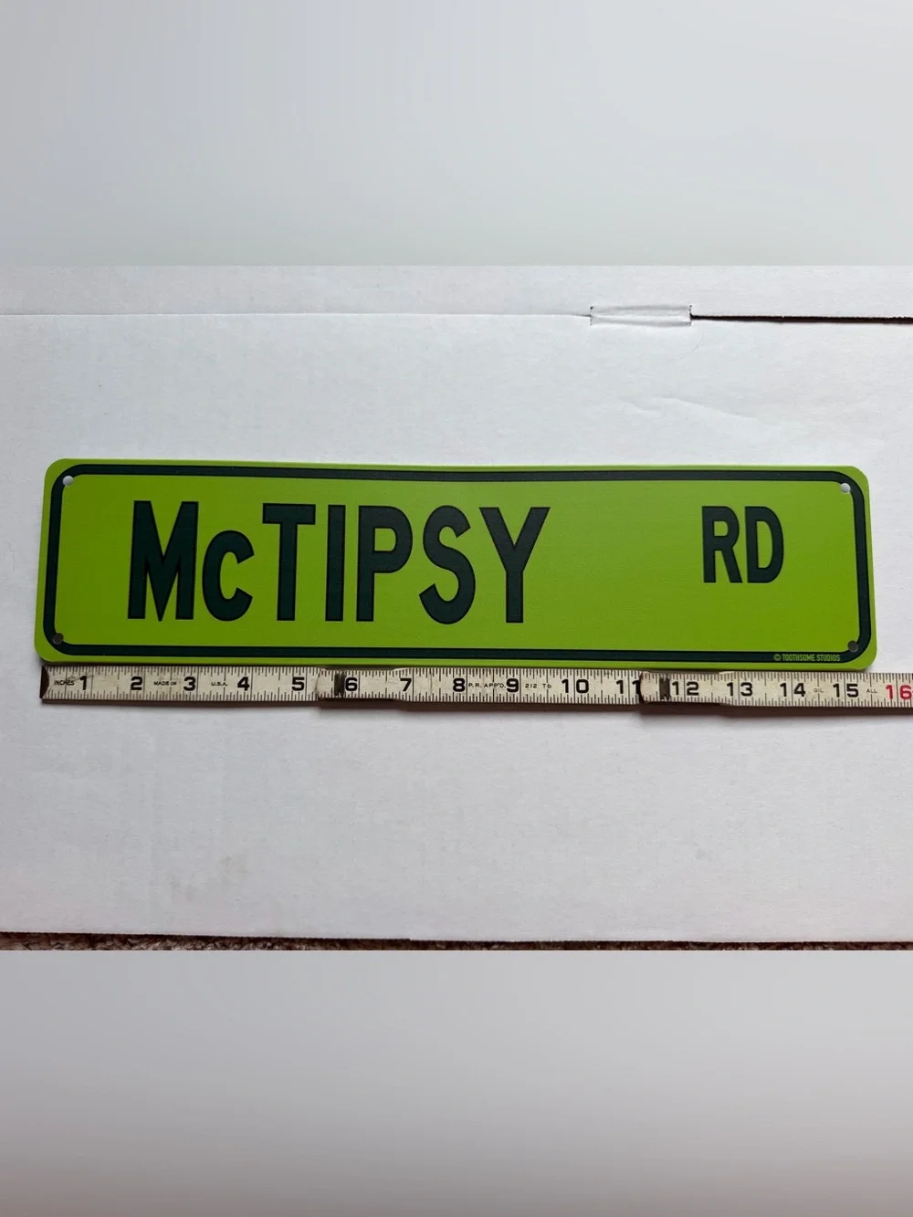 McTIPSY RD Street Sign Toothsome Studios 15